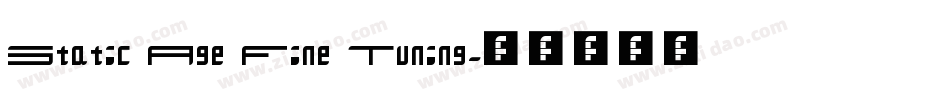 Static Age Fine Tuning字体转换
